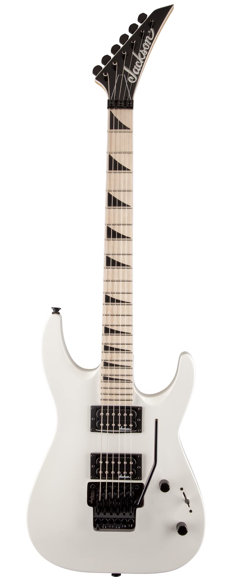 Jackson Dinky Arch Top JS32 DKA-M Electric Guitar - Snow White Bundle with Cable, Tuner, Strap, Picks, and Austin Bazaar Instruc